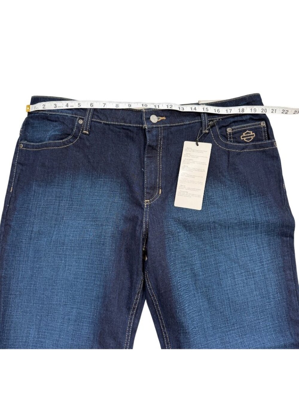 Harley-Davidson Womens Size 20W Jeans Mid-Rise Bootcut Dark Wash New With Tags - Picture 5 of 9